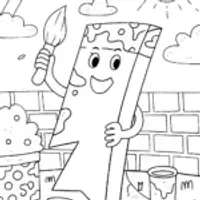 Lightning Bolt Artist Coloring Page