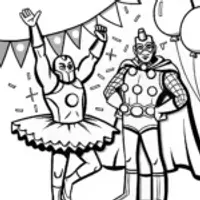 Avengers Costume Clash Coloring Page