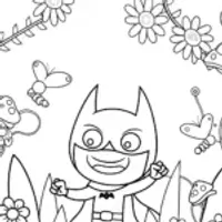 Batman and the Mischievous Shadow Creatures Coloring Page