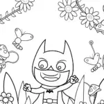 Batman and the Mischievous Shadow Creatures Coloring Page