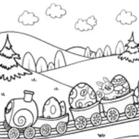 Easter Egg Express Coloring Page