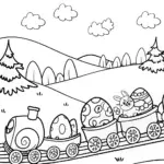 Easter Egg Express Coloring Page