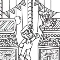 Mario and Luigi’s Festival of Fun Coloring Page
