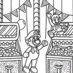 Mario and Luigi’s Festival of Fun Coloring Page