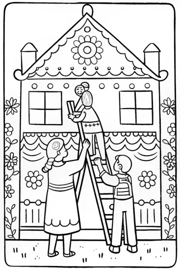 A coloring page of Mirabel’s Magical Mural Coloring Page