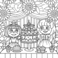 Cupcake Chic’s Enchanted Tea Party Coloring Page