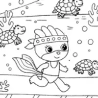 Axolotl’s Sports Day Adventure Coloring Page