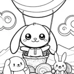 Cinnamoroll’s Fluffy Cloud Workshop Coloring Page