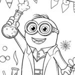 Minion’s Magical Science Fair Coloring Page