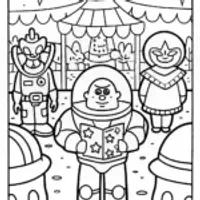 Buzz Lightyear’s Galactic Adventure Coloring Page