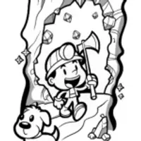 Mining Adventure with Friends Coloring Page