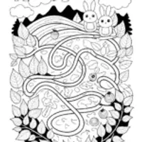 Autumn Adventures in a Woodland Maze Coloring Page