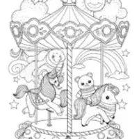 Rainbow Friends on a Colorful Carousel