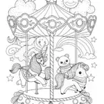 Rainbow Friends on a Colorful Carousel