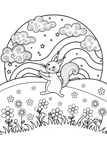 A coloring page of A Midsummer Dream Coloring Page