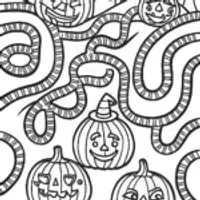 The Enchanted Pumpkin Labyrinth Coloring Page
