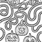 The Enchanted Pumpkin Labyrinth Coloring Page
