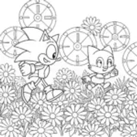 Sonic’s Garden Race Against Time Coloring Page