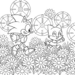 Sonic’s Garden Race Against Time Coloring Page