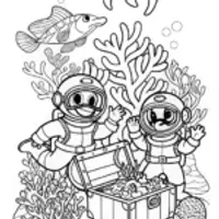 Mario and Luigi’s Deep-Sea Quest Coloring Page