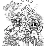 Mario and Luigi’s Deep-Sea Quest Coloring Page