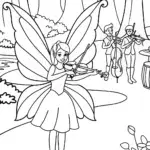The Fairy Musician and Her Animal Orchestra Coloring Page
