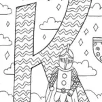 The Adventurous Letter ‘K’ Coloring Page