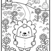 Squishmallow’s whimsical garden quest coloring page