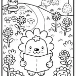 Squishmallow’s whimsical garden quest coloring page