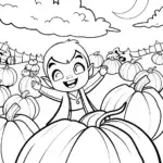 The Great Pumpkin Adventure Coloring Page