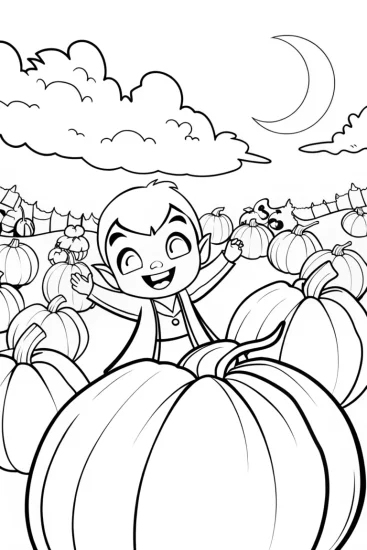 A coloring page of The Great Pumpkin Adventure Coloring Page