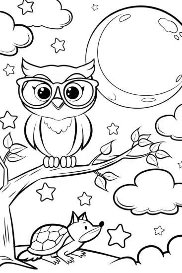 A coloring page of Rainbow Friends’ Starry Adventure Coloring Page