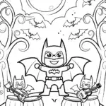 Batman and the Musical Bats Coloring Page