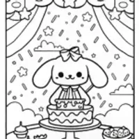Cinnamoroll’s Dreamy Star Bakery Coloring Page