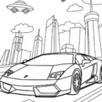 Lamborghini Adventure in a Futuristic City
