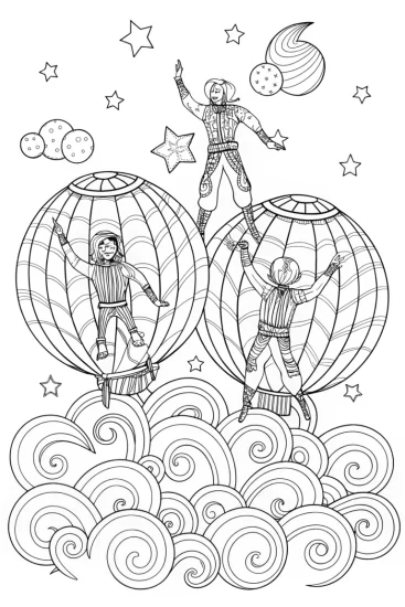A coloring page of Demon Slayers Lantern Festival Coloring Page