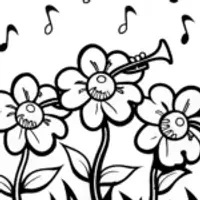The Flower Symphony Coloring Page