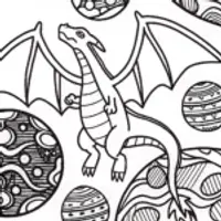 Charizard’s Cosmic Adventure Coloring Page