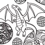 Charizard’s Cosmic Adventure Coloring Page