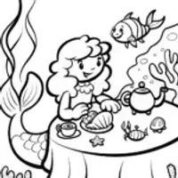 Mermaid Tea Party in the Coral Cove