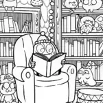 Cupcake Chic’s Magical Library Coloring Page