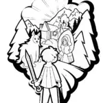 The Enchanted Forest’s Watchful Guardian Coloring Page