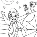 JJ’s Starry Night Dance Party Coloring Page