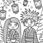 Guardians of the Lantern Festival Coloring Page