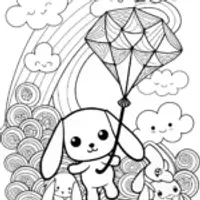 Cinnamoroll’s Cloudy Adventure Coloring Page