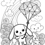 Cinnamoroll’s Cloudy Adventure Coloring Page