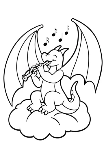 A coloring page of Charizard’s Skyward Symphony Coloring Page
