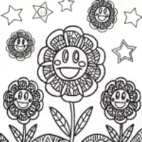 Mario’s Sky Garden Adventure Coloring Page