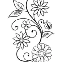 The Enchanted Flower Spiral Coloring Page
