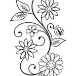 The Enchanted Flower Spiral Coloring Page